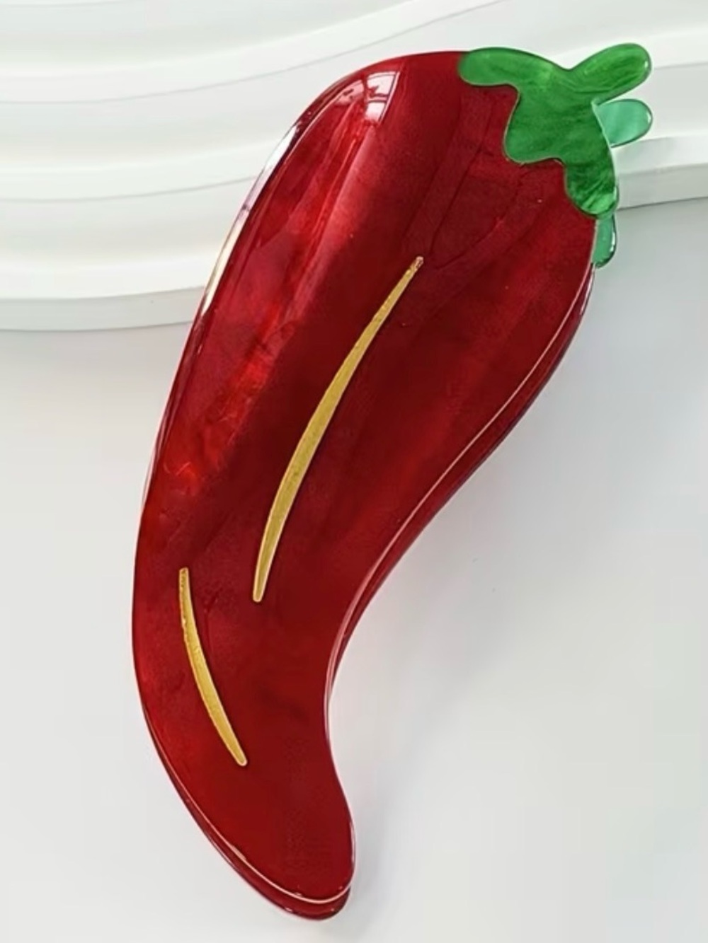NWT Red Chili Pepper Hair Claw